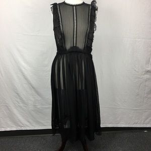 ted baker frill lace midi dress